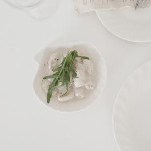 카네수즈 화이트 조개접시 13cm 디저트 브런치 플레이트