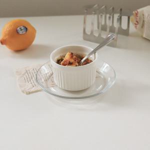 화이트 도자기 크림볼 M(9cm) 크림브륄레 소스볼