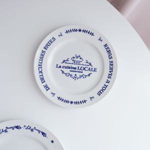 마메종 블루패턴 디저트 브런치 플레이트 영문S(16cm)