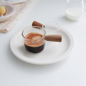 [리퍼] 우드 에스프레소 샷잔 100ml 손잡이 소스볼 시럽잔