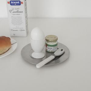 화이트 도자기 에그홀더 에그스탠드 계란컵 소주잔