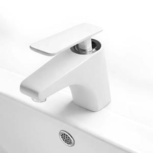 카프리(Capri) 화이트 세면대수전 원홀수전