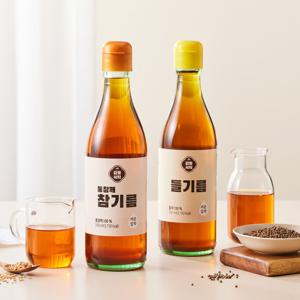 통참깨 참기름 350ml x 1병 + 통들깨 들기름 350ml x 1병