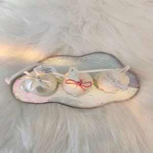 채소집 캔들 & 구름 트레이 / white & white