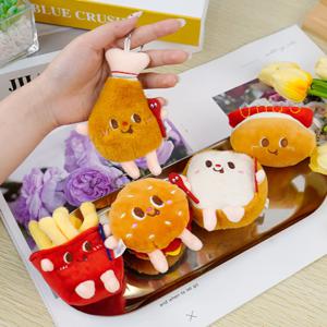 햄버거 인형 키링 감자튀김 닭다리 식빵 패스트푸드 키홀더 귀여운 쓸데없는 킹받는 선물