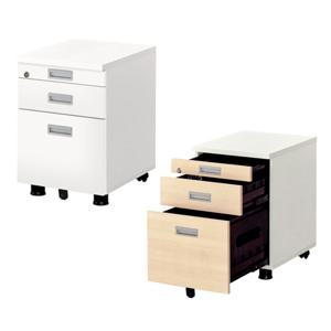 오피스 책상용 3단 서랍 사무실 바퀴달린 컬러 서랍장