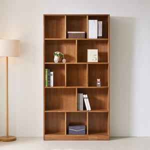 리에스 올원목 1000 5단 고무나무 책장