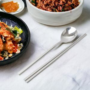 사각 명품 스텐 수저 (유광) 숟가락 젓가락 병원 급식 업소용