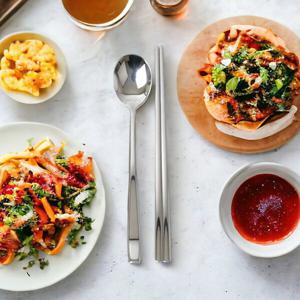 제니스 스텐 수저 (유광) 숟가락 젓가락 급식 병원 업소용