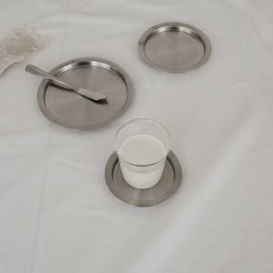 스텐 코스터 접시 컵받침 플레이트 M 13.3cm