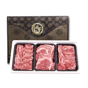 국내산 한우 3칸세트(소갈비(찜용) 600g 2개+꽃등심 200g 1개)