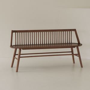 [리퍼] 멀린 애쉬원목 카페 인테리어 3인 등받이 벤치