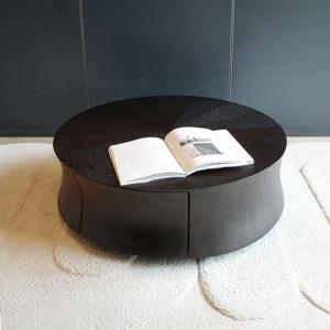 하우트 원형 원목 서랍 수납 거실 소파테이블