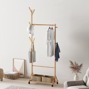 스탠드옷걸이 옷걸이행거 미니 수납 이동식 원목 우드행거