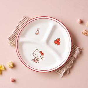 코렐 헬로키티 삼절접시 22cm