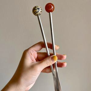 롤리팝 제이드 스터링 스푼 (2set)