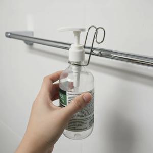 욕실 쇠테리어 샴푸 바디워시 펌프 디스펜서 공중부양 고리 걸이 스텐 펌프 홀더 24mm