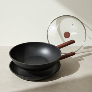 무료배송! 오일마스터 시리즈 티타늄 코팅 쉐프라지 프라이팬 세트 3종