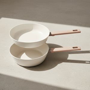 무료배송! 베로 시리즈 세라믹 코팅 프라이팬 24cm + 궁중팬 24cm 세트