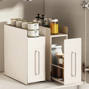 [리퍼] 주방서랍 슬림 슬라이딩 틈새 주방 선반 수납장