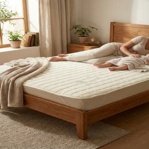 [완벽방수] 안심 침대 방수패드 슈퍼싱글 누빔 매트리스 고정밴드 밴딩 SS/Q/L/LK