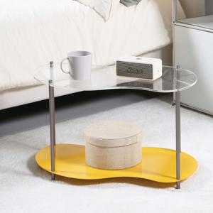 아크릴 우드 거실테이블 미드센츄리 철제 모듈 소파테이블