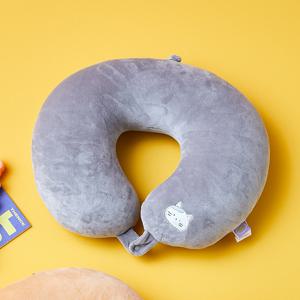 말랑폭신 밀크캣 트레블 변형 목베개 그레이