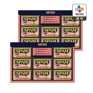 CJ 선물세트 스팸 닭가슴살 12호 2개 쇼핑백포함