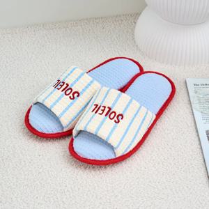 쏠레일 자수 레터 슬리퍼