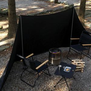 하버 윈드 스크린 4.8 캠핑 타프 사이드월 바람막이 블랙