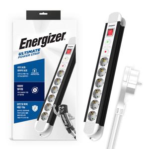 1+1 컴퓨터 멀티탭 서지보호 과부하차단 납작플러그 통합스위치 고용량 3680W