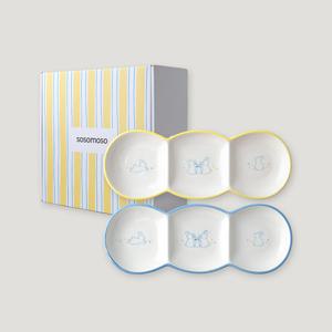달토끼 세칸나눔접시 2P 선물세트
