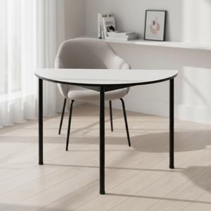 폭1100 반원테이블 블랙 홈카페 주방 거실 디자인식탁 반달형탁자 화이트