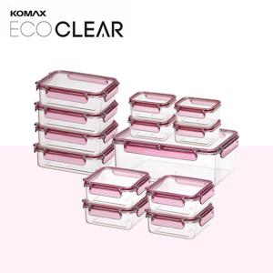 에코클리어 보관용기 13종세트 와인 국내생산 에코젠 PRO 향균실리콘 강력 밀폐용기