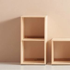 가로세로 활용다양성 2칸 2단 오픈책장 선반장(400 내추럴)