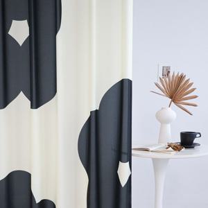 맞춤제작 차르르 쉬폰 플라워 커튼 블랙블룸 모듈 3size