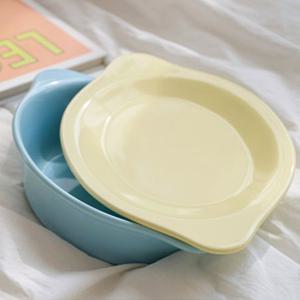 밀타임 도자기 타원 그라탕기 접시 2P세트 샐러드 파스타 그라탕 카레 볼 그릇