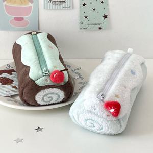 스위트 롤케이크 필통 캐릭터 파우치 대용량필통 펜파우치 인형 봉제 동물
