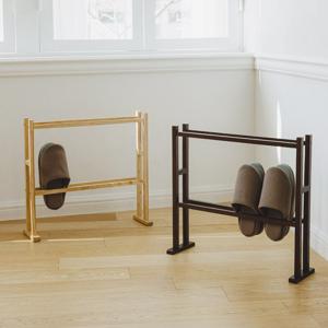 올모 와이드 원목 슬리퍼거치대/실내화꽂이 2단 2color