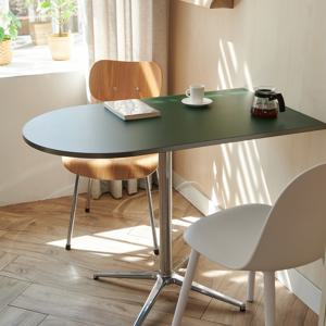 뮤지 반타원 1000X600 카페 식탁 반원 테이블 12colors 미드센츄리