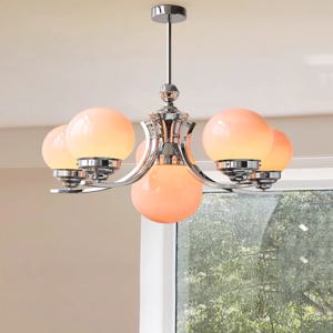 [해외] 피치 버블 볼 샹들리에 조명 북유럽 인테리어 거실등