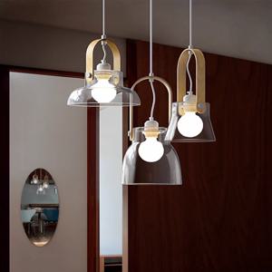 [해외] 우드 1등 유리 펜던트 조명 식탁조명등