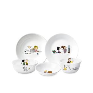 스누피더홈 한국형 1인 5P 원형 찬기홈세트