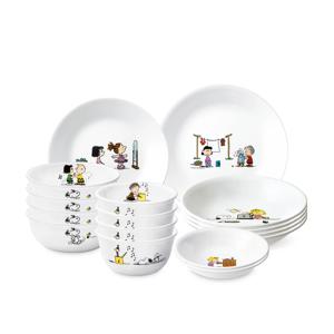 스누피더홈 한국형 4인 16P 원형 찬기홈세트