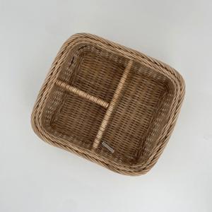 홈카페 필수템! 라탄 라운드 3칸 커피 티백 정리함 (인도네시아산)