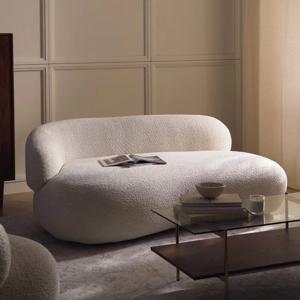 거실 카페 라운지 소파 패브릭 곡선형 디자인 모던 인테리어 STS-404