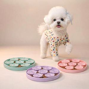 강아지 실리콘 노즈워크 슬로우 식기 슬로우피더 매트 급체방지 간식 애견 소형견 분리불안