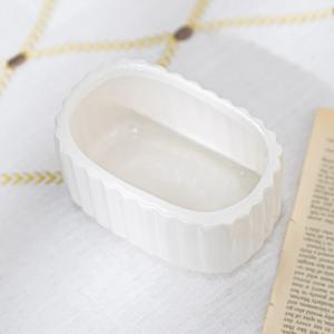 도자기 사각 화병 화이트 엔틱 12.5x6.5cm 조화꽃 전용 꽃병