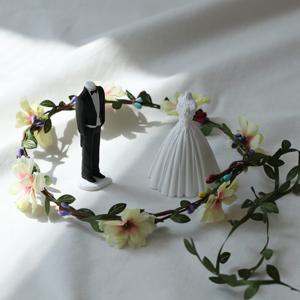 웨딩선물 미니어처 신랑 신부 로맨틱 화관 세트