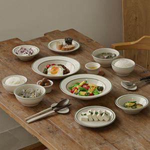 다이너 2인 식기세트 그린라인 12P 신혼 집들이 홈세트 그릇세트